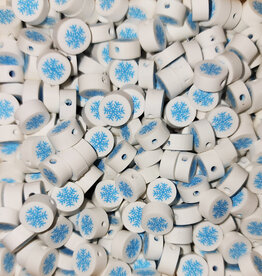 Snowman Fimo Beads 12pcs 6x10mm