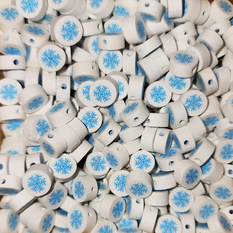 Snowman Fimo Beads 12pcs 6x10mm