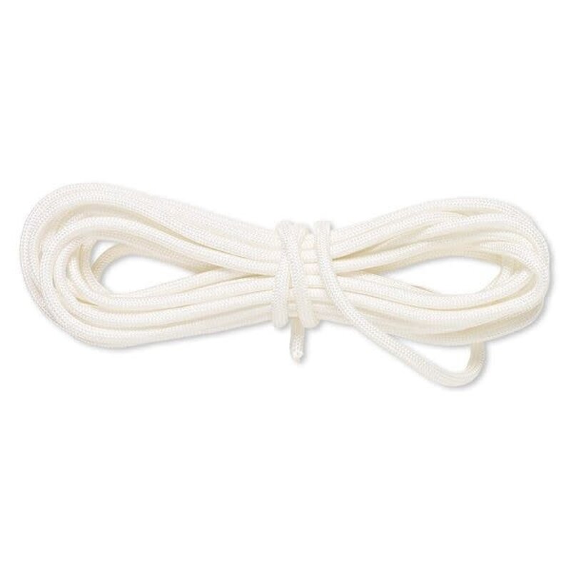 - White Nylon Parachute Cord 4mm 16 feet