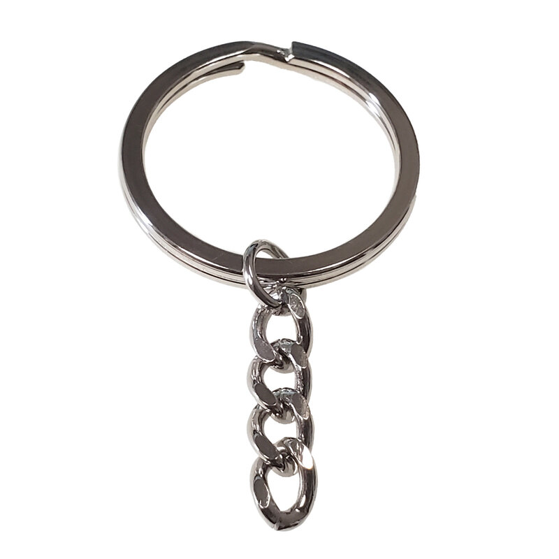 Flat Keychain Ring Holder 33mm with Chain 1"