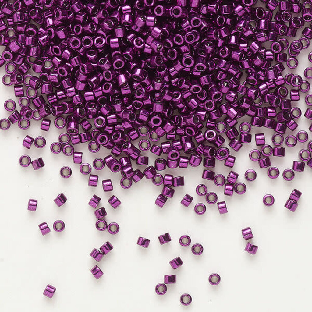 Miyuki Delica #11 Opaque Nickel-Plated Dyed Color Dark Magenta DB0463M 50gms