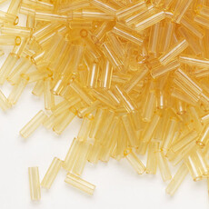 Preciosa Czech Bugle Bead #3 Loose TP Light Topaz 50gm pkg.