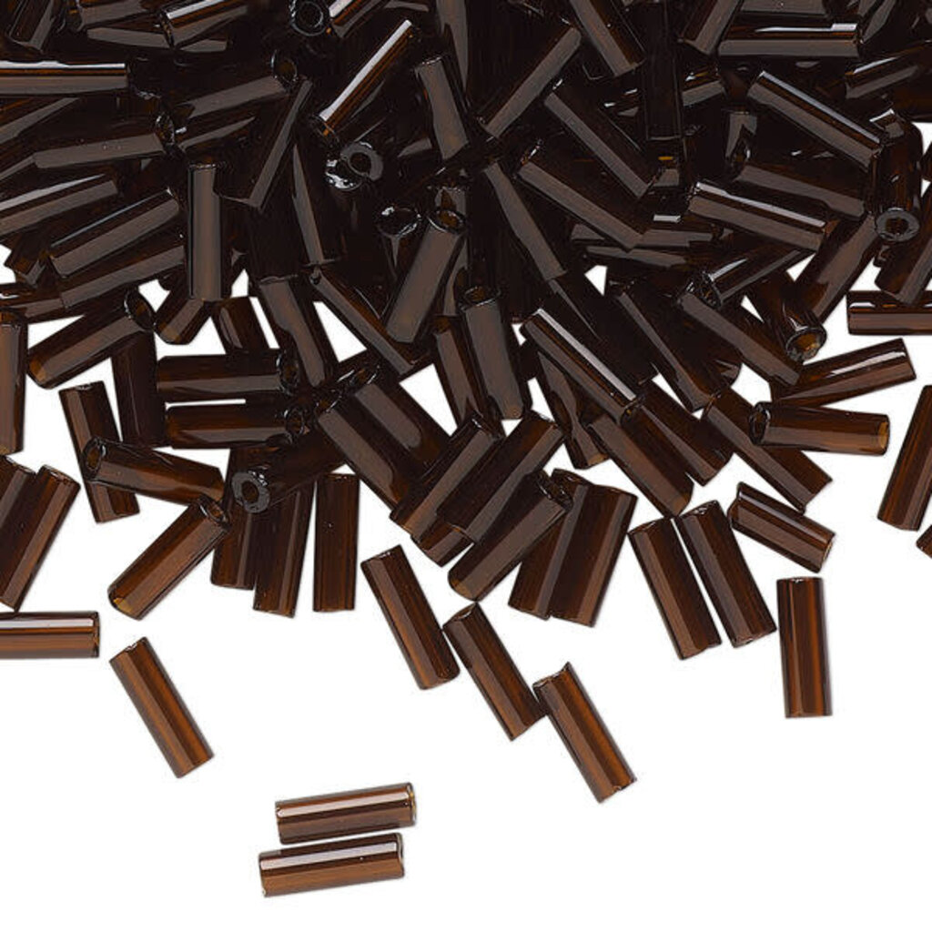 Preciosa Czech Bugle Bead #3 Loose TP Root Beer 50gm pkg.