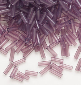 Preciosa Czech Bugle Bead #3 Loose TP Light Amethyst 50gm pkg.