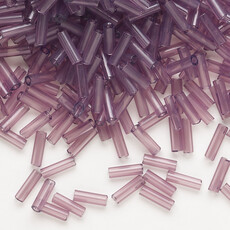 Preciosa Czech Bugle Bead #3 Loose TP Light Amethyst 50gm pkg.