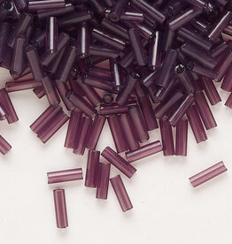 Preciosa Czech Bugle Bead #3 Loose Transparent Amethyst 50gm pkg.