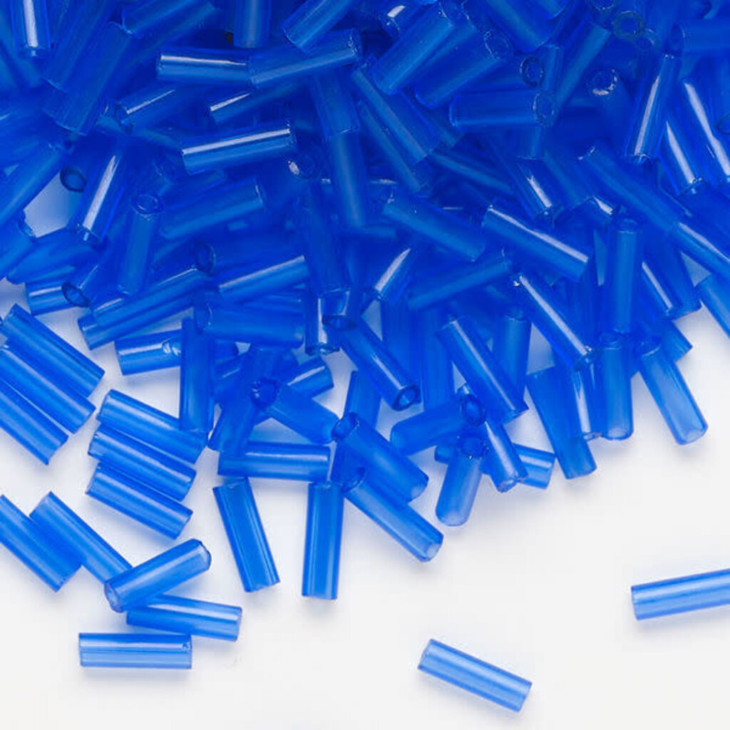 Preciosa Czech Bugle Bead #3 Loose TP Light Blue 50gm pkg.