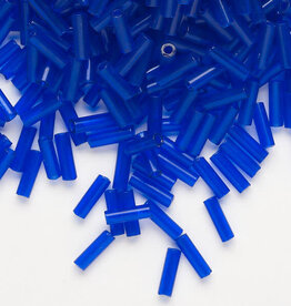 Preciosa Czech Bugle Bead #3 Loose Transparent Blue 50gm pkg.