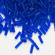 Preciosa Czech Bugle Bead #3 Loose Transparent Blue 50gm pkg.