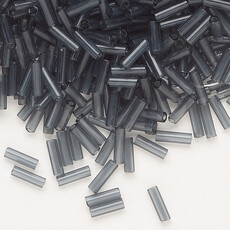 Preciosa Czech Bugle Bead #3 Loose Transparent Grey 50gm pkg.