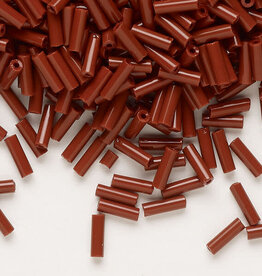 Preciosa Czech Bugle Bead #3 Loose OPQ Brown 50gm pkg.