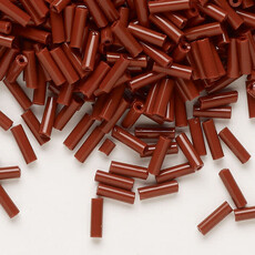 Preciosa Czech Bugle Bead #3 Loose OPQ Brown 50gm pkg.
