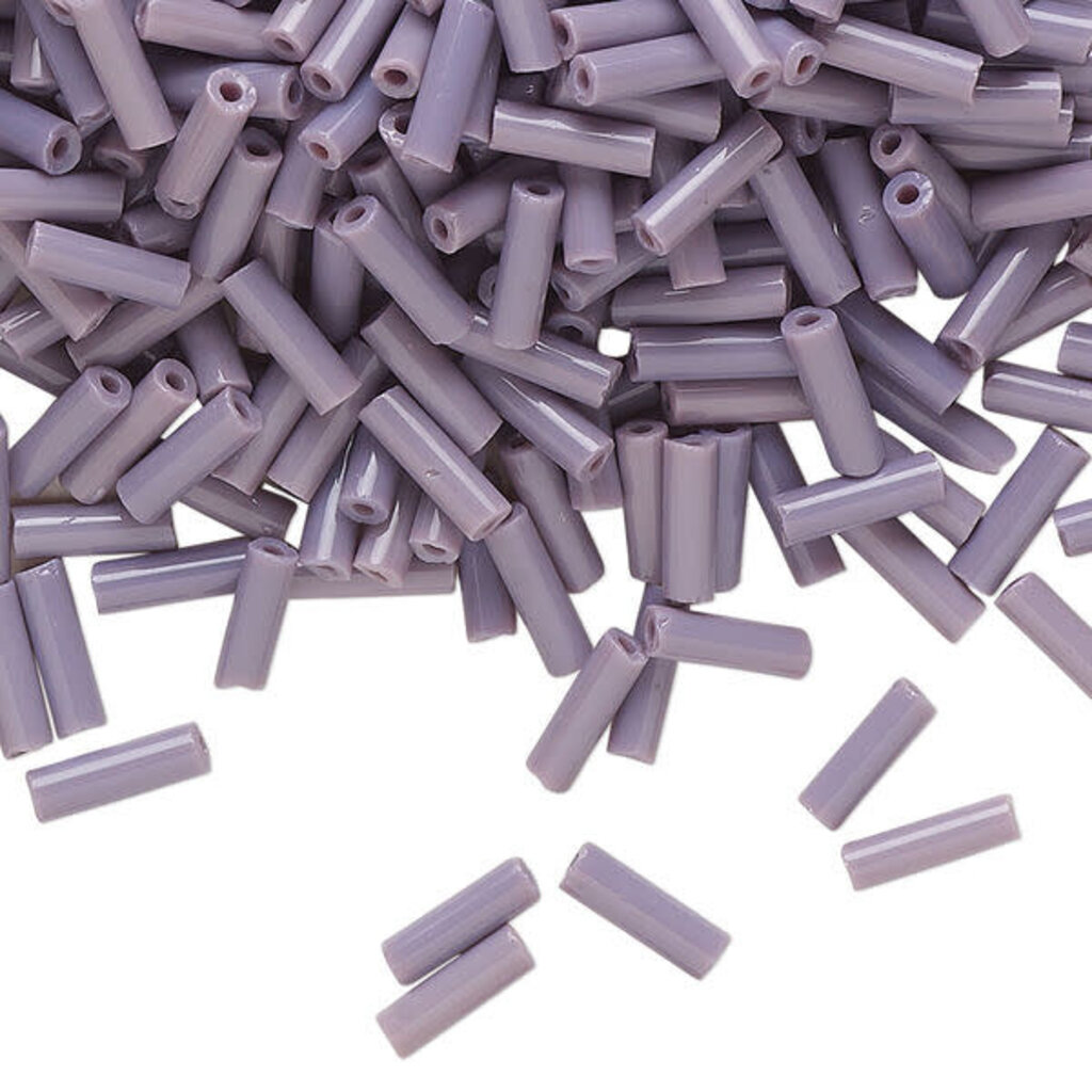 Preciosa Czech Bugle Bead #3 Loose OPQ Violet 50gm pkg.