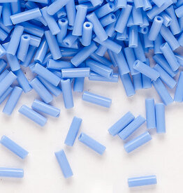 Preciosa Czech Bugle Bead #3 Loose OPQ Powder Blue 50gm pkg.