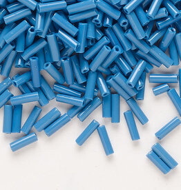 Preciosa Czech Bugle Bead #3 Loose OPQ Patriot Blue 50gm pkg.