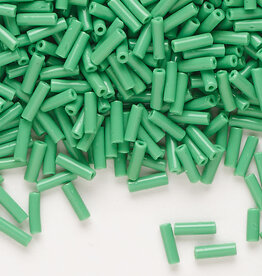 Preciosa Czech Bugle Bead #3 Loose OPQ Green 50gm pkg.