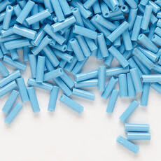 Preciosa Czech Bugle Bead #3 Loose OPQ Turquoise 50gm pkg.