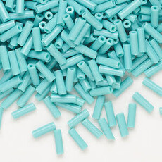 Preciosa Czech Bugle Bead #3 Loose OPQ Seafoam Green 50gm pkg.