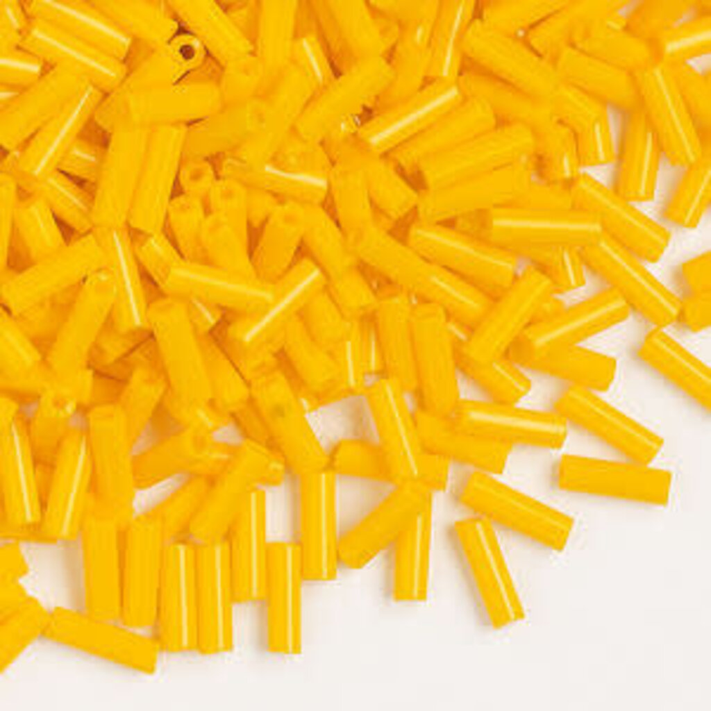 Preciosa Czech Bugle Bead #3 Loose OPQ Orange 50gm pkg.