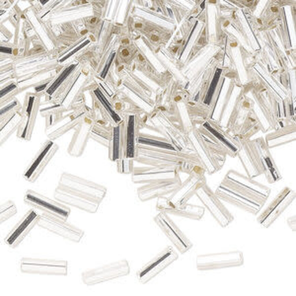 Preciosa Czech Bugle Bead #3 Loose SL SH Crystal 50gm pkg.