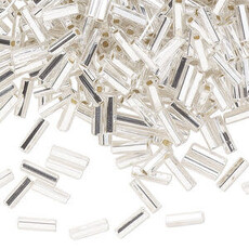 Preciosa Czech Bugle Bead #3 Loose SL SH Crystal 50gm pkg.