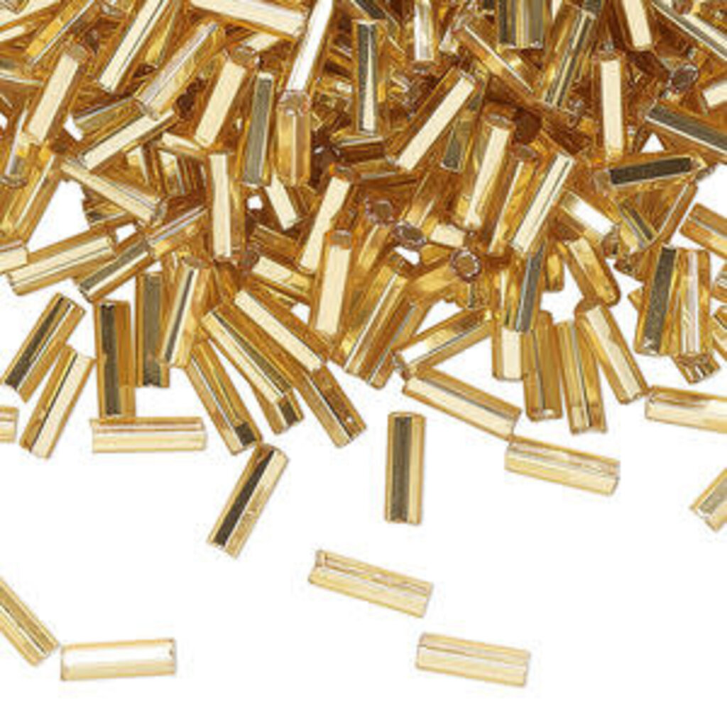 Preciosa Czech Bugle Bead #3 Loose SL SH LT Topaz 50gm pkg.