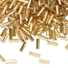 Preciosa Czech Bugle Bead #3 Loose SL SH LT Topaz 50gm pkg.