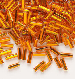 Preciosa Czech Bugle Bead #3 Loose SL SH Orange 50gm pkg.