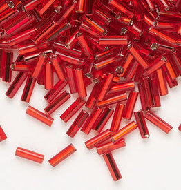 Preciosa Czech Bugle Bead #3 Loose SL SH Red 50gm pkg.