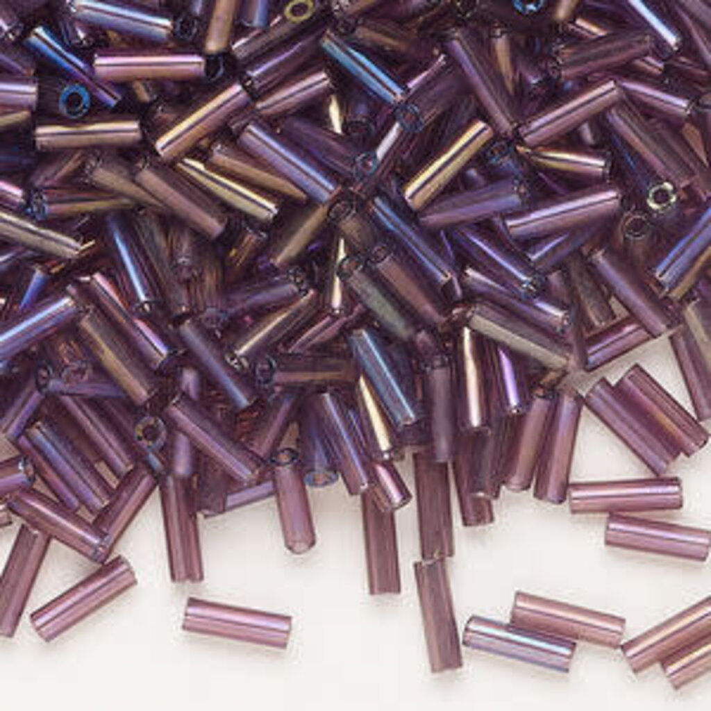 Preciosa Czech Bugle Bead #3 Loose TL RB Amethyst  50gm pkg.