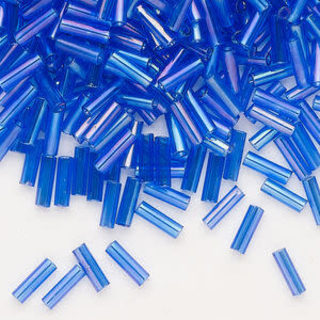 Preciosa Czech Bugle Bead #3 Loose TL RB  Light Blue 50gm pkg.