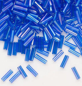 Preciosa Czech Bugle Bead #3 Loose TL RB  Light Blue 50gm pkg.