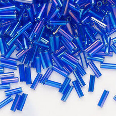 Preciosa Czech Bugle Bead #3 Loose TL RB Medium Blue 50gm pkg.