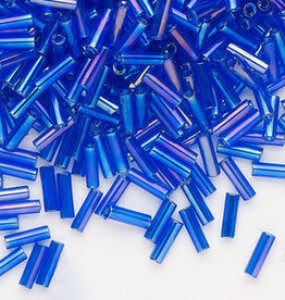 Preciosa Czech Bugle Bead #3 Loose TL RB Medium Blue 50gm pkg.