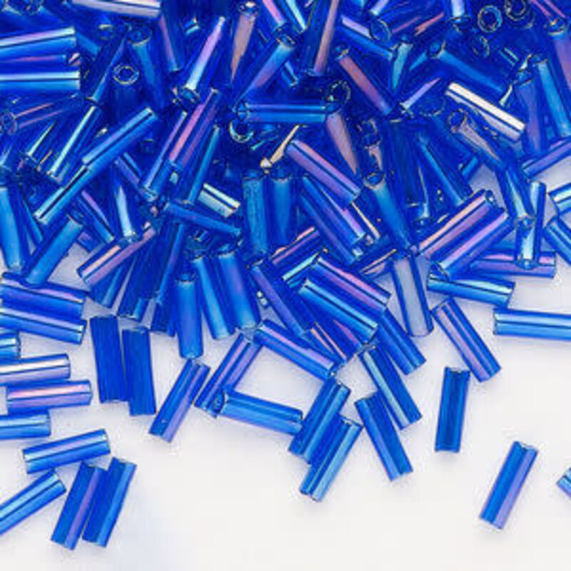 Preciosa Czech Bugle Bead #3 Loose TL RB Medium Blue 50gm pkg.