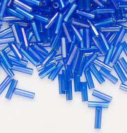 Preciosa Czech Bugle Bead #3 Loose TL RB Blue 50gm pkg.
