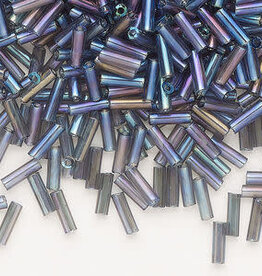 Preciosa Czech Bugle Bead #3 Loose TL RB Grey 50gm pkg.