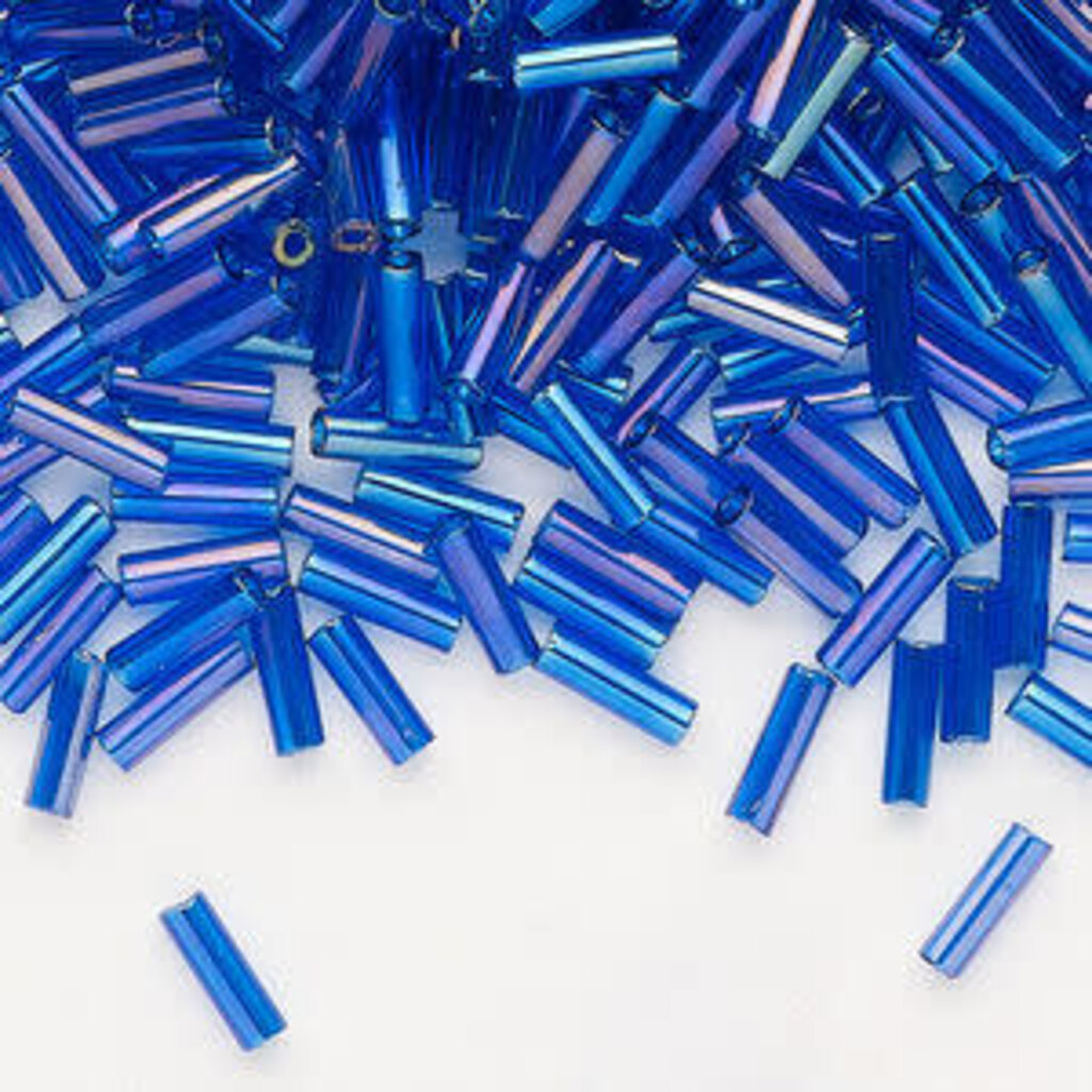Preciosa Czech Bugle Bead #3 Loose TL RB Sapphire 50gm pkg.