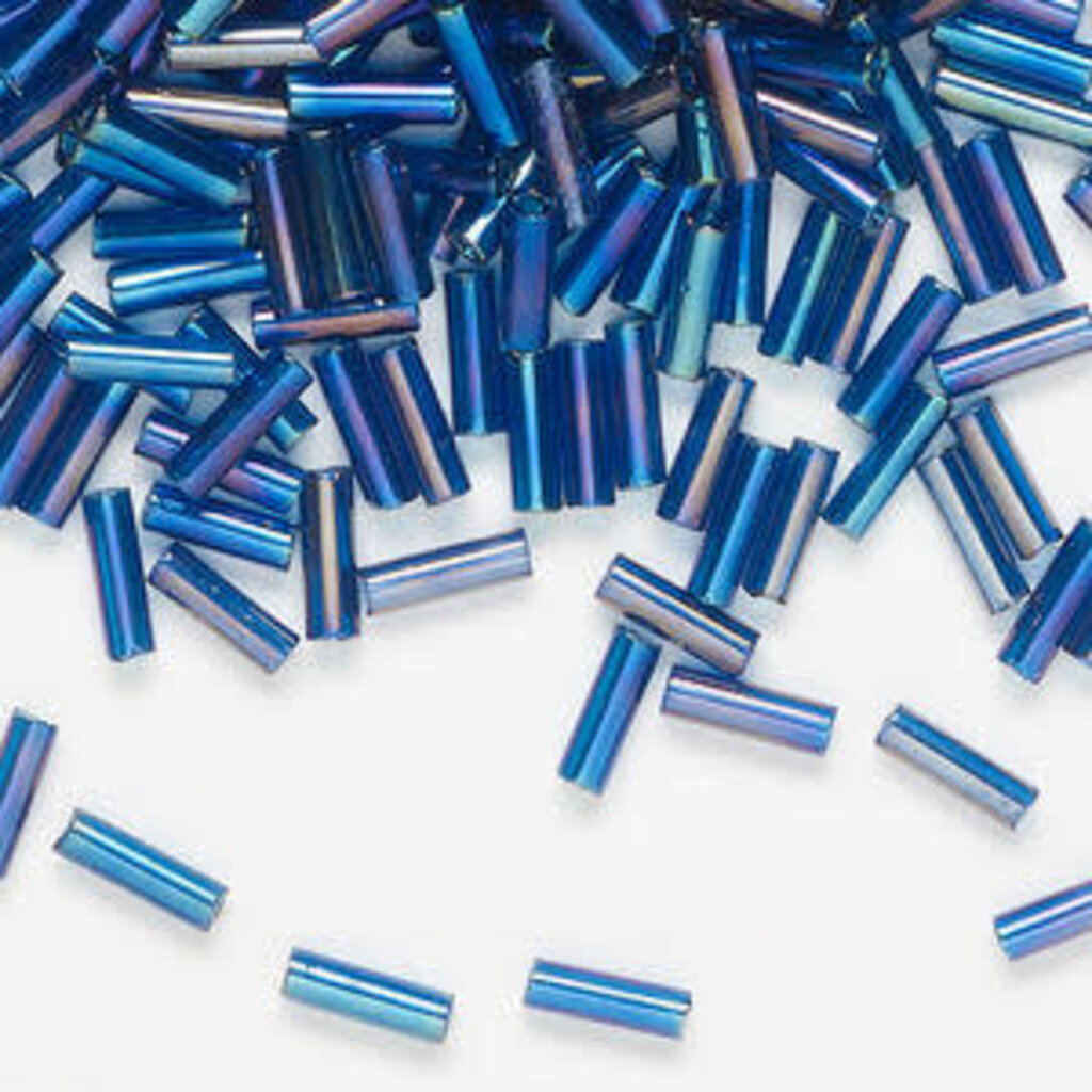 Preciosa Czech Bugle Bead #3 Loose TL RB Dark Aqua 50gm pkg.