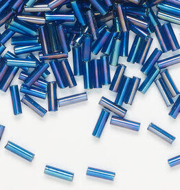 Preciosa Czech Bugle Bead #3 Loose TL RB Dark Aqua 50gm pkg.