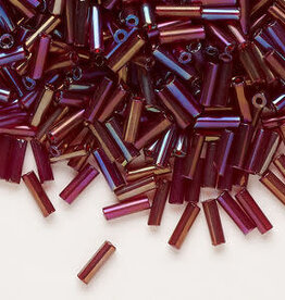 Preciosa Czech Bugle Bead #3 Loose TL RB Garnet 50gm pkg.