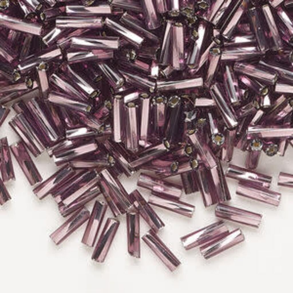 Preciosa Czech Bugle Bead TD #3 Loose SL Amethyst 50gm pkg.