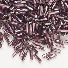 Preciosa Czech Bugle Bead TD #3 Loose SL Amethyst 50gm pkg.