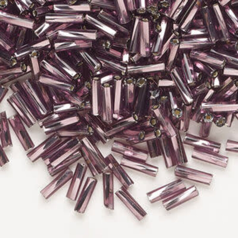Preciosa Czech Bugle Bead TD #3 Loose SL Amethyst 50gm pkg.
