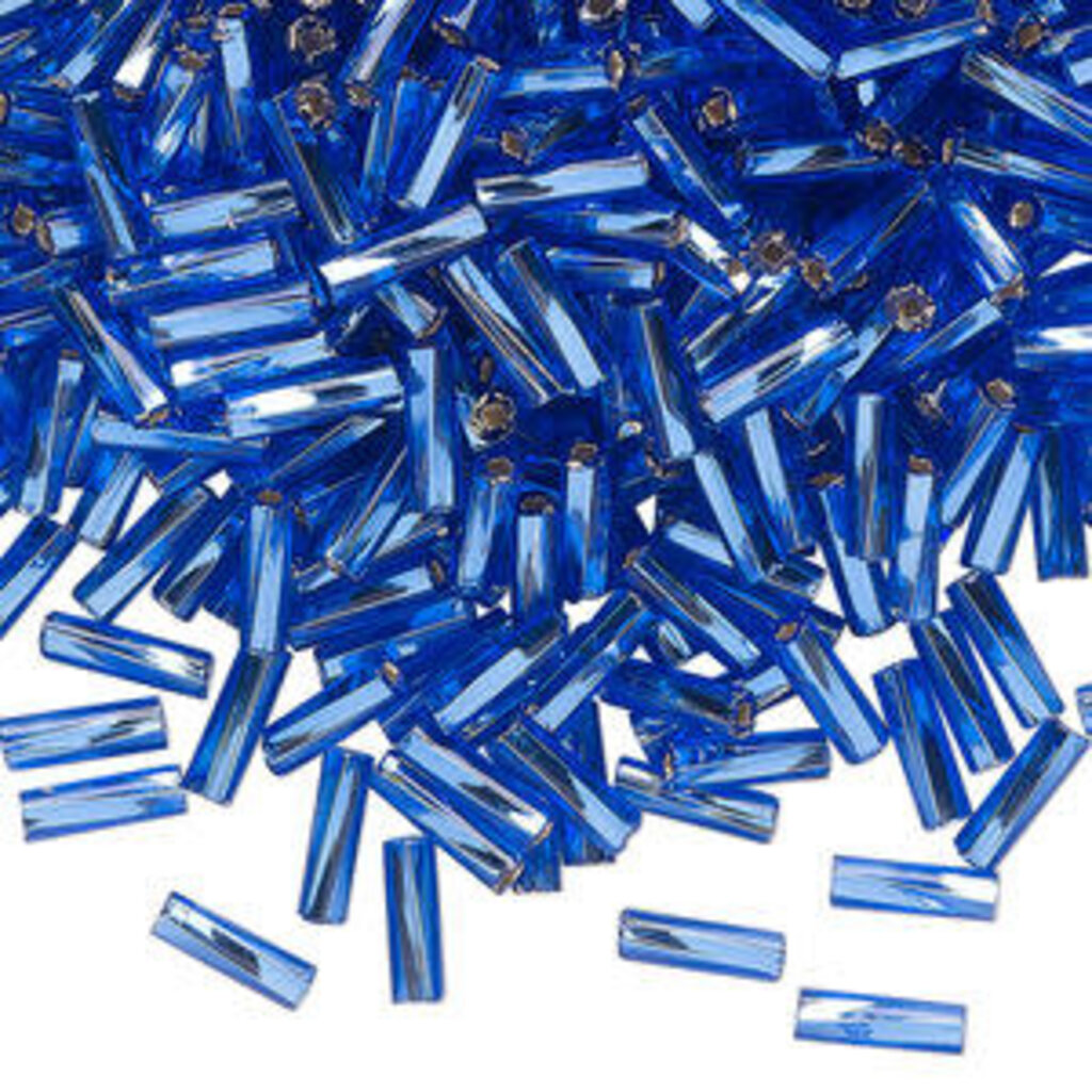 Preciosa Czech Bugle Bead TD #3 Loose SL Light Blue 50gm pkg.