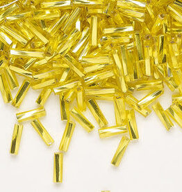 Preciosa Czech Bugle Bead TD #3 Loose SL Yellow Amber 50gm pkg.