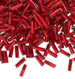 Preciosa Czech Bugle Bead TD #3 Loose SL Red 50gm pkg.