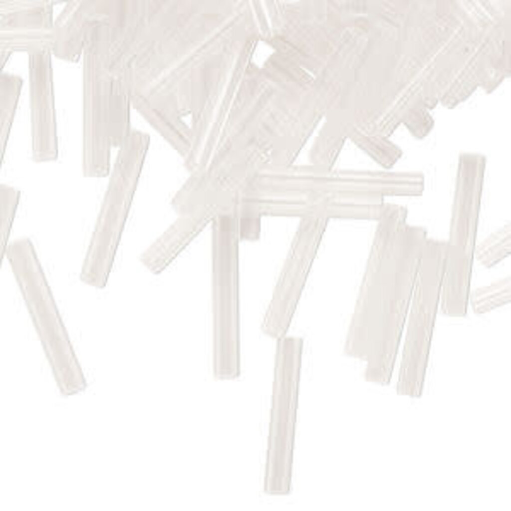 Preciosa Czech Bugle Bead 1/2" Loose TP Crystal 50gm pkg.