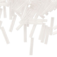 Preciosa Czech Bugle Bead 1/2" Loose TP Crystal 50gm pkg.