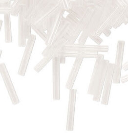 Preciosa Czech Bugle Bead 1/2" Loose TP Crystal 50gm pkg.